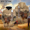Uni Beefmaster Happy Farm Life Personalized Name, Farm Name 3D Hoodie