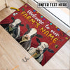 Uni Holstein Christmas Custom Name Doormat