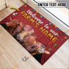 Uni Beefmaster Christmas Custom Name Doormat