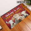 Uni Charolais Christmas Custom Name Doormat