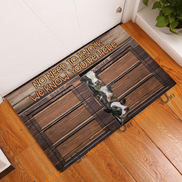 Uni Holstein Window Pattern Custom Name Doormat