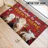 Uni Hereford Christmas Custom Name Doormat