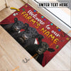 Uni Belted Galloway Christmas Custom Name Doormat