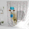 Uni Sheep Flower 3D Shower Curtain