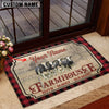 Uni Holstein Faith Family Farming Custom Name Doormat