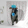 Uni Brangus Flower 3D Shower Curtain