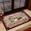 Uni Goat Faith Family Farming Custom Name Doormat