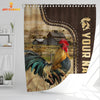 Uni Chicken Leather Pattern Custom Name Shower Curtain