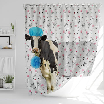 Uni Holstein Flower 3D Shower Curtain