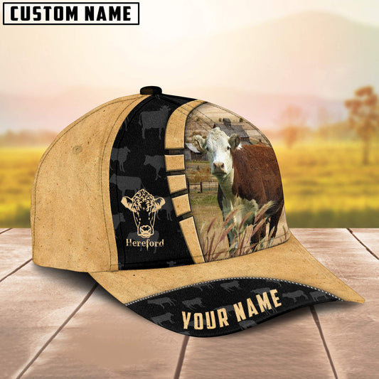 Uni Custom Name Hereford Cattle 3D Cap