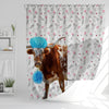 Uni Texas Longhorn Flower 3D Shower Curtain