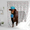 Uni Beefmaster Flower 3D Shower Curtain