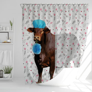Uni Beefmaster Flower 3D Shower Curtain