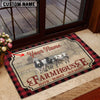 Uni Brahman Faith Family Farming Custom Name Doormat