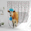 Uni Simmental Flower 3D Shower Curtain