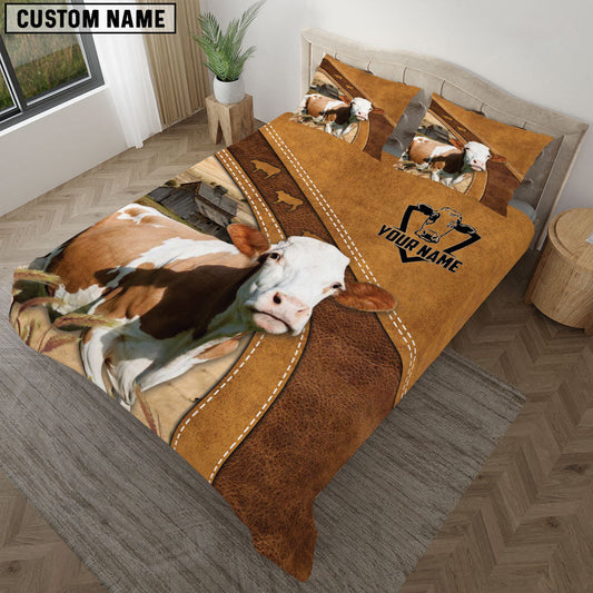 Uni Custom Name Fleckvieh Bedding set