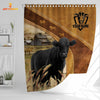 Uni Custom Name Black Angus Pattern Shower Curtain
