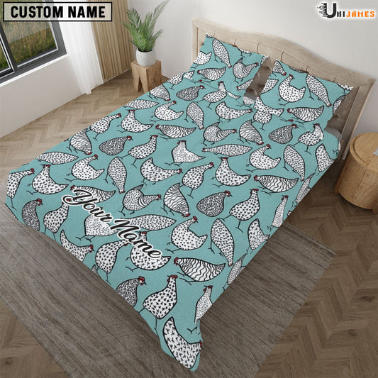 Uni Chicken New Pattern Custom Name Bedding Set