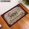 Uni Brown Swiss Faith Family Farming Custom Name Doormat