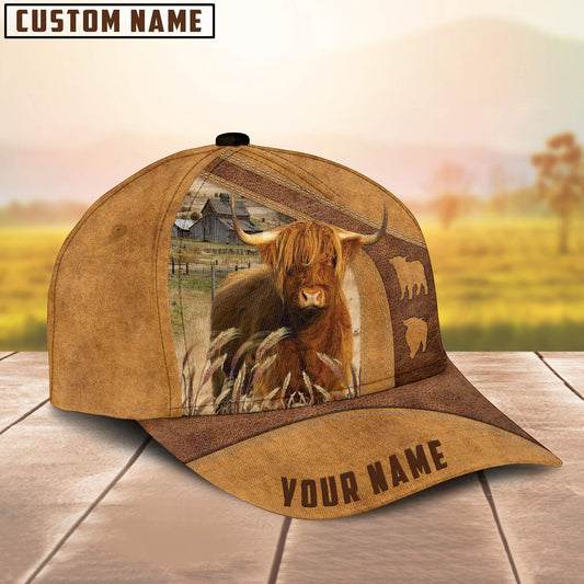 Uni Custom Name Highland Cattle Cap