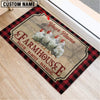 Uni Chicken Faith Family Farming Custom Name Doormat