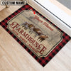Uni Texas Longhorn Faith Family Farming Custom Name Doormat