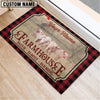 Uni Pig Faith Family Farming Custom Name Doormat