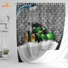 Uni Tractor Brick Wall 3D Shower Curtain