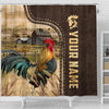 Uni Chicken Leather Pattern Custom Name Shower Curtain