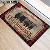 Uni Black Angus Faith Family Farming Custom Name Doormat