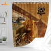 Uni Custom Name Highland Cattle Pattern Shower Curtain
