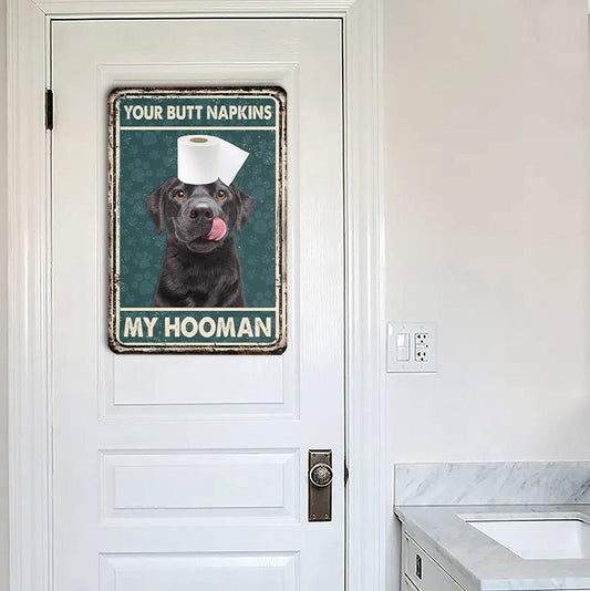 uni Black Labrador Retriever All Printed 3D Metal Sign