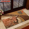 Uni Irish Dexter Personalized - Welcome Brown Doormat