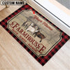 Uni Goat Faith Family Farming Custom Name Doormat