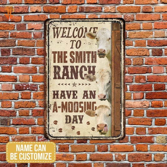 uni Charolais Have An AMOO-SING Day All Printed 3D Metal Sign