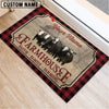 Uni Black Baldy Faith Family Farming Custom Name Doormat