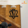Uni Custom Name Black Angus Pattern Shower Curtain
