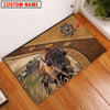 Uni Bison Personalized - Welcome Brown Doormat