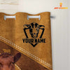 Uni Custom Name Red Angus Pattern Shower Curtain