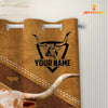 Uni Custom Name Texas Longhorn Pattern Shower Curtain