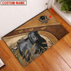 Uni Brangus Personalized - Welcome Brown Doormat
