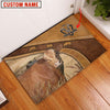 Uni Red Akaushi Personalized - Welcome Brown Doormat