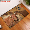 Uni Irish Dexter Personalized - Welcome Brown Doormat