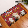 Uni Hereford Christmas Custom Name Doormat