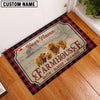 Uni Miniature Highland Faith Family Farming Custom Name Doormat