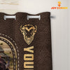 Uni Bison Leather Pattern Custom Name Shower Curtain