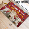 Uni Charolais Christmas Custom Name Doormat