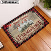 Uni Chicken Faith Family Farming Custom Name Doormat
