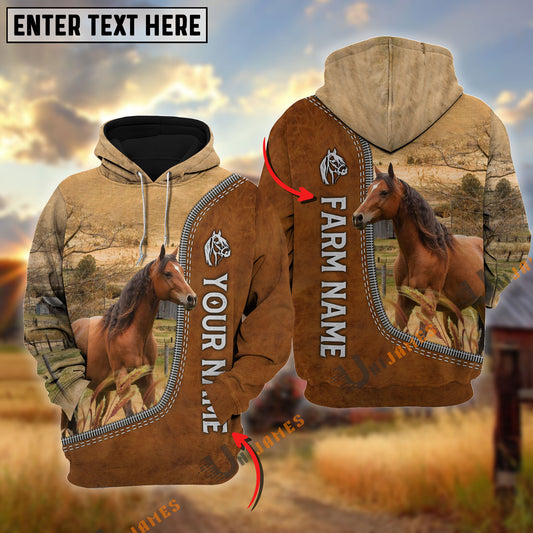 Uni Horse Farming Happiness Personalized Name 3D Hoodie