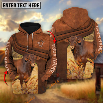 Uni Beefmaster Cross Line Personalized Name, Farm Name 3D Hoodie